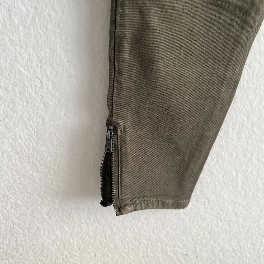 NWT LUCKY BRAND JEANS Ava Mid Rise Super Skinny Green Zip Ankle Jeans Womens 27 - Image 6