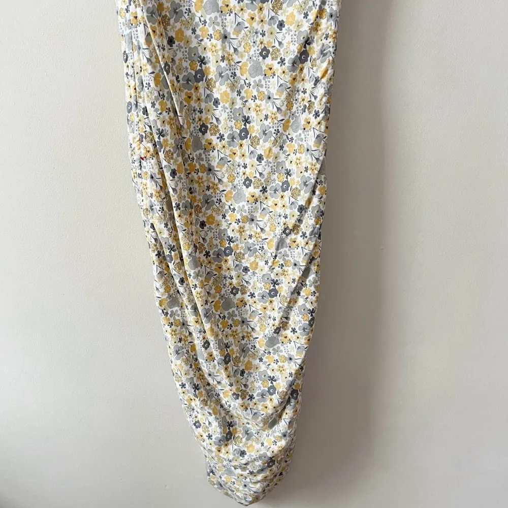 Mini Dress Cindy Sweetheart Neck Yellow Floral Print NEW Size XS/4 - Image 5