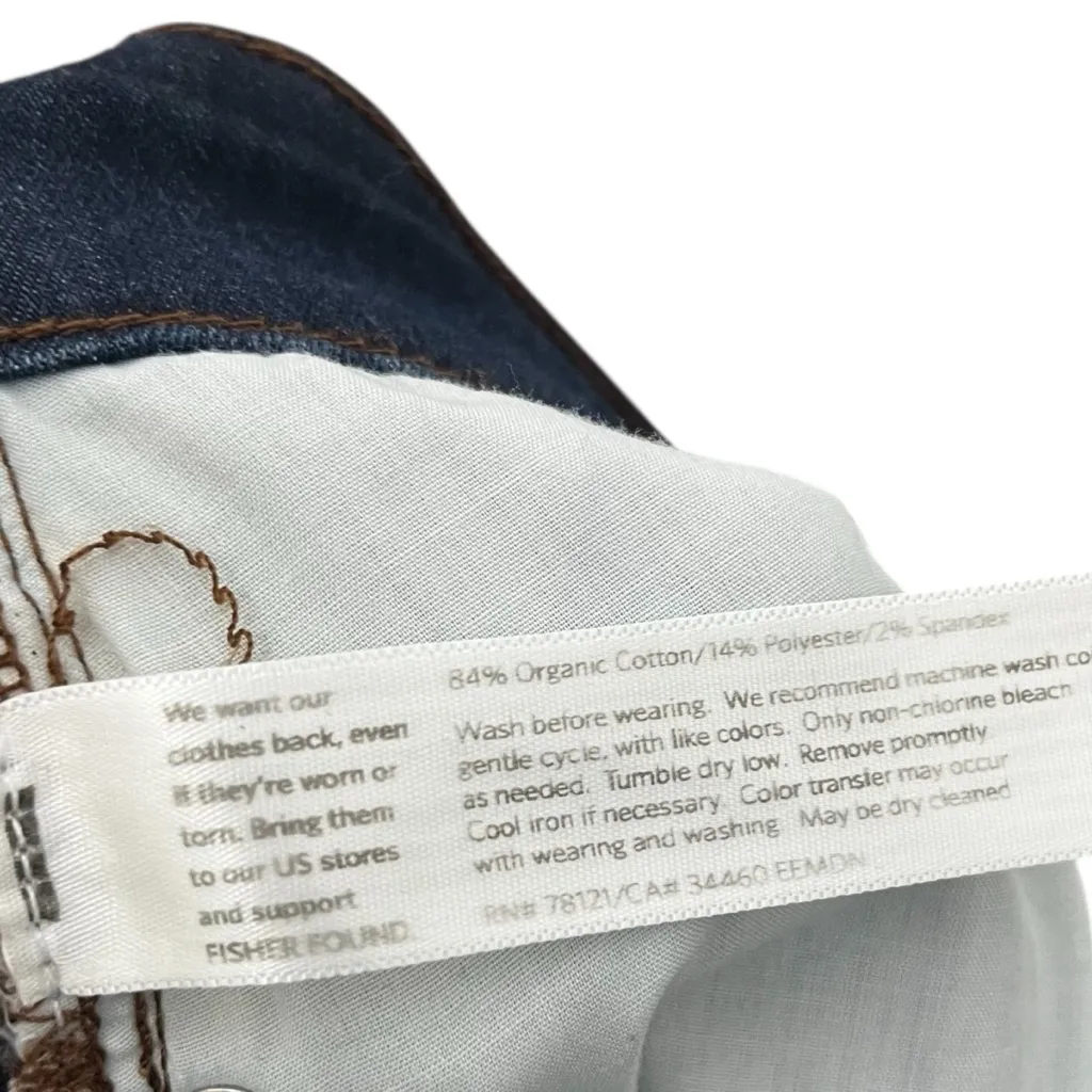 Eileen Fisher Dark Wash Straight Leg Jeans Women’s Size 14 Organic Cotton - Image 10