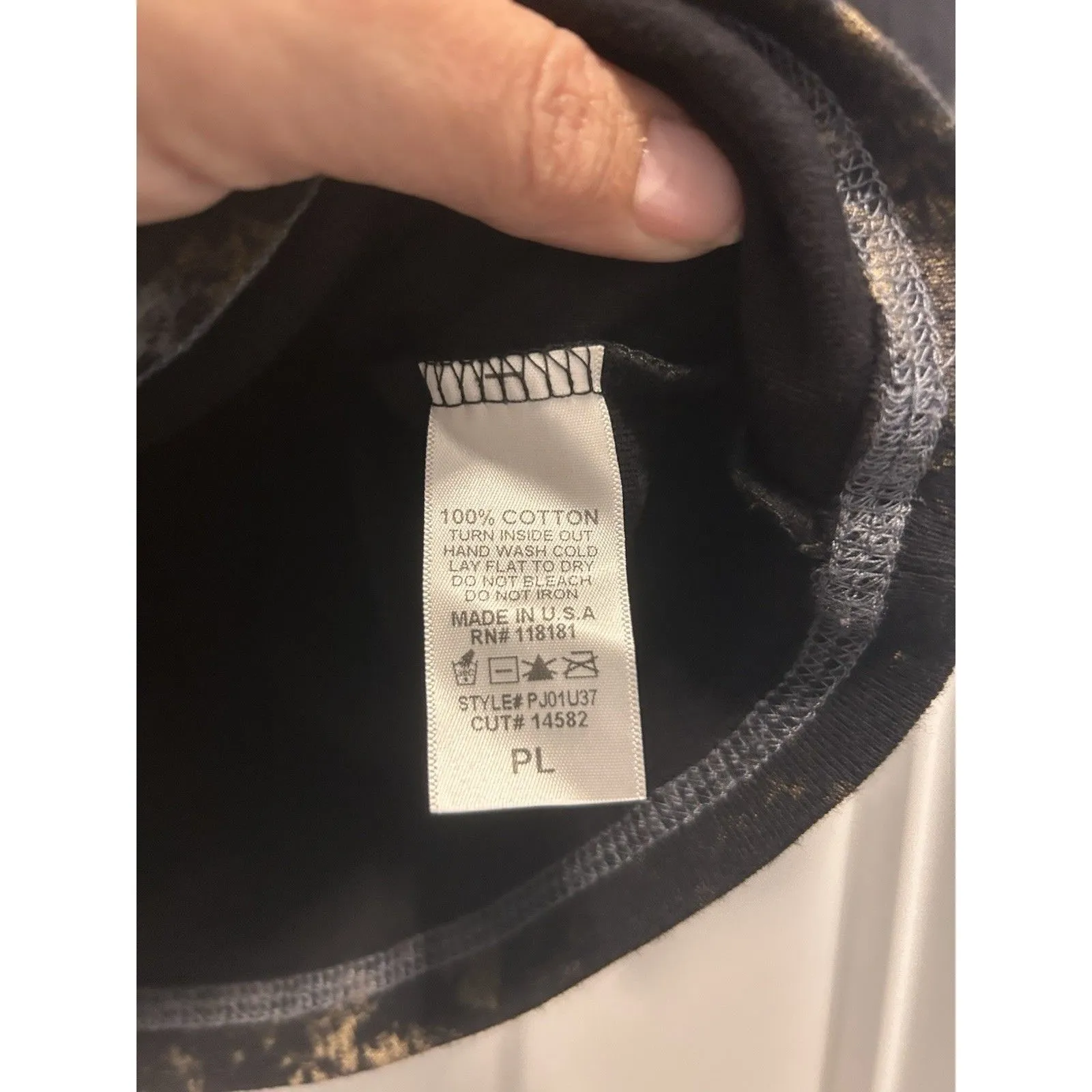 Blue Canyon Top Women Black Happy Holidays Embellish 3/4 Sleeve Large Petite Y2K Size undefined - Image 4