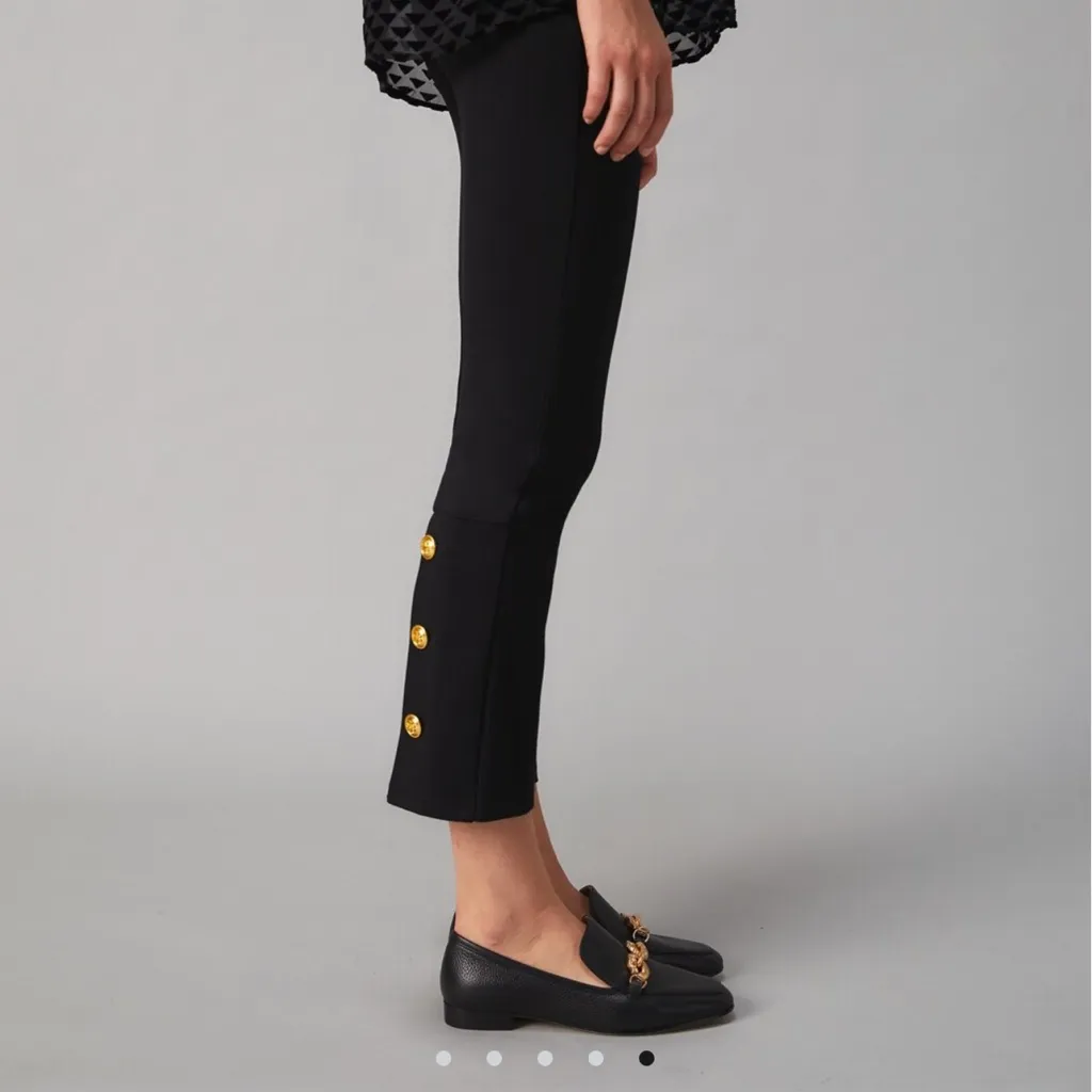 Chic Black Textured‎ Blouse and Pants Set - Image 3