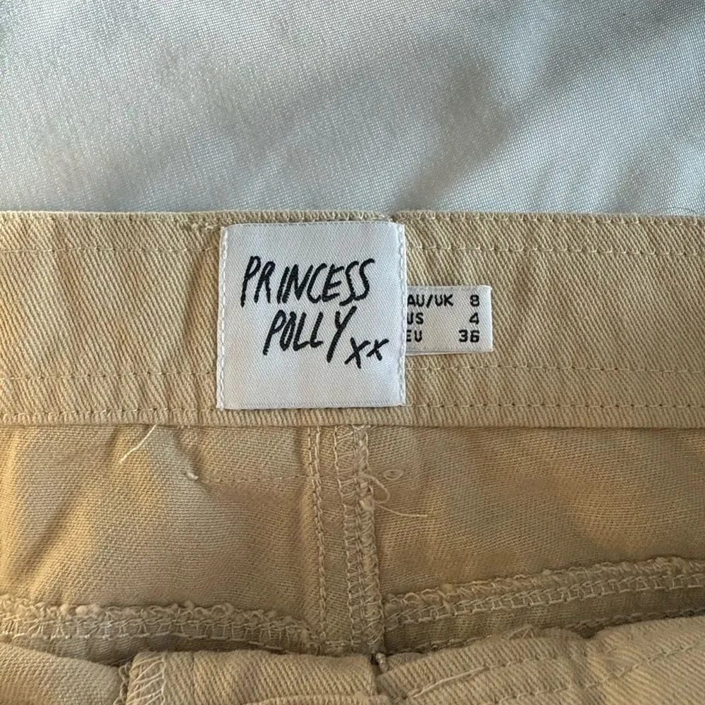 Princess Polly Lydie Cargo Mini Skirt Beige - Image 5