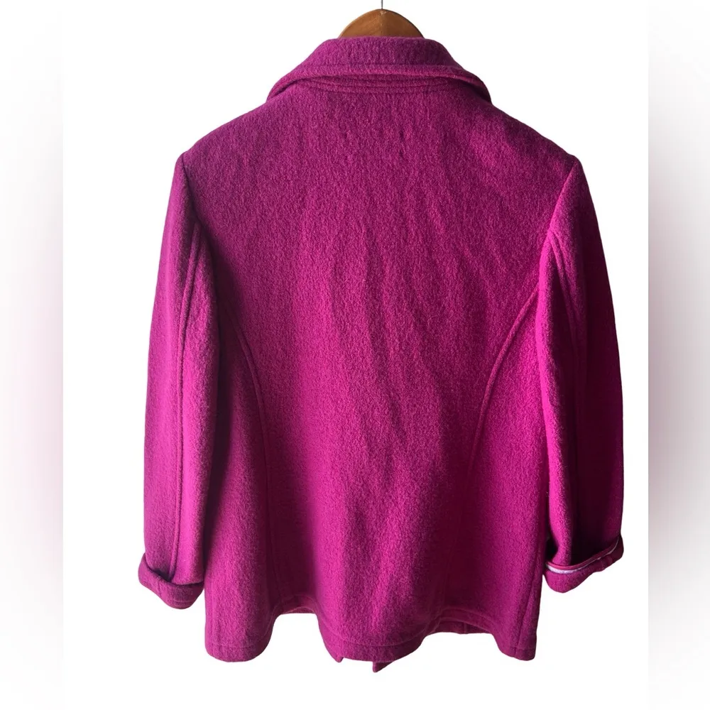L.L.Bean  Women's Pink Wool Jacket - Image 4