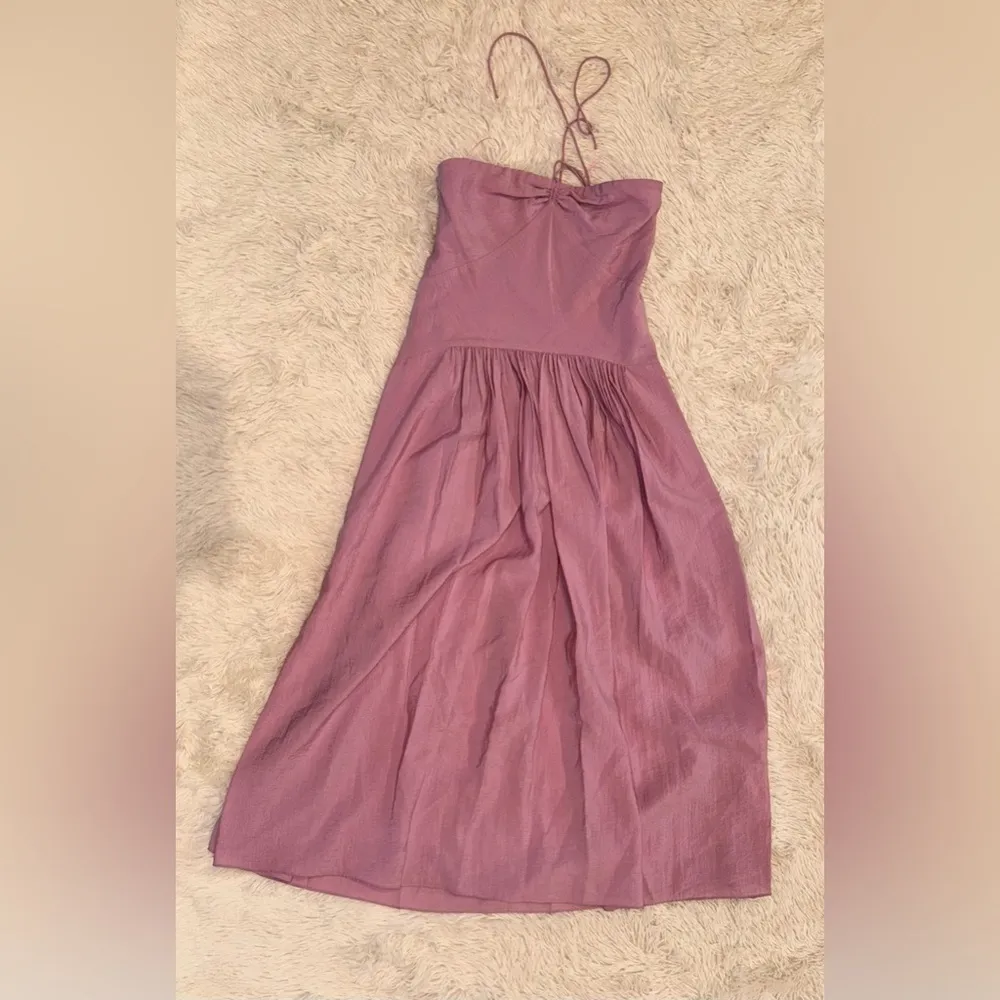 NWOT Vince Ruched Halter Neck Midi Pink Dress sz S - Image 3