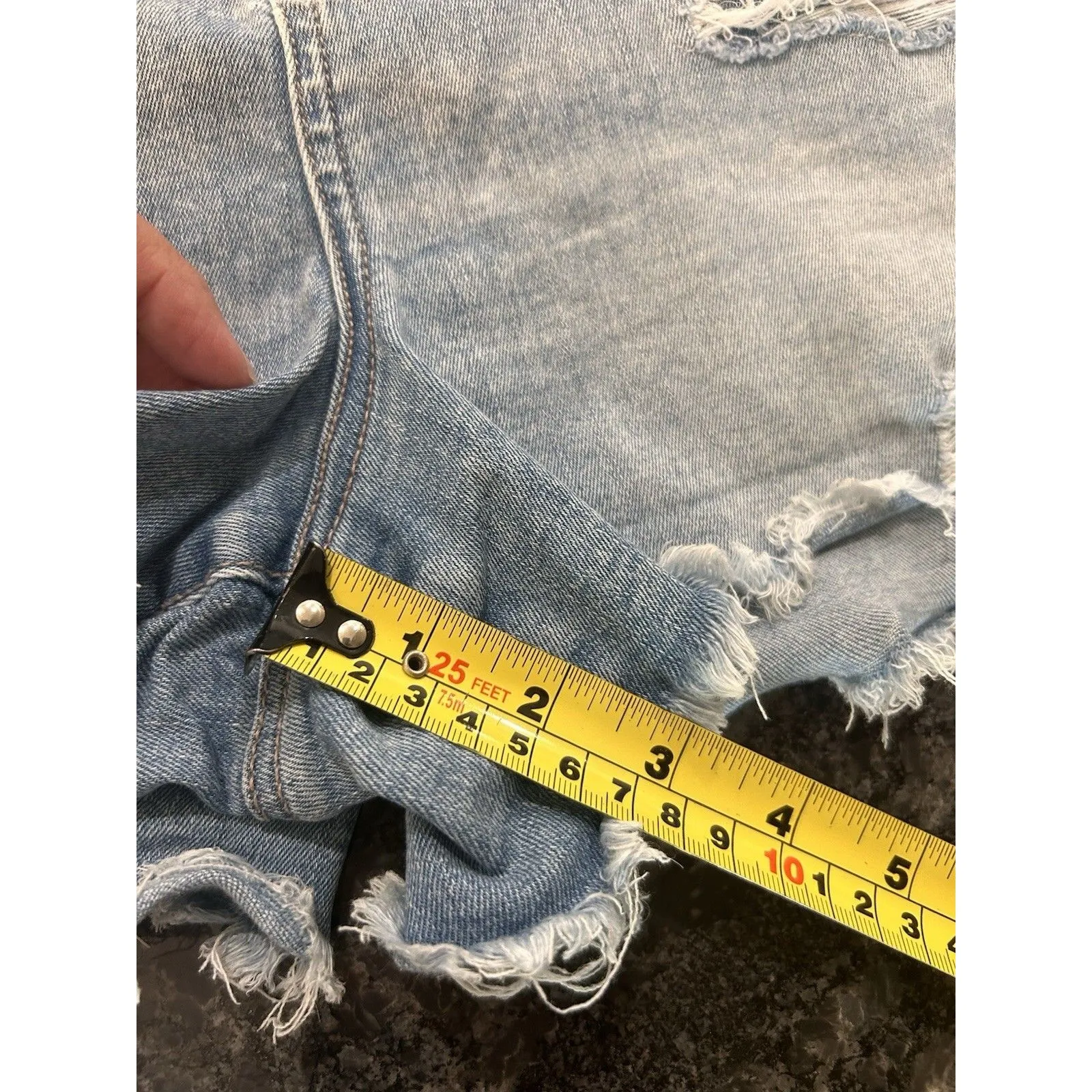 American Eagle Jean Shorts Womens 16 Blue Curvy Hi - Image 8