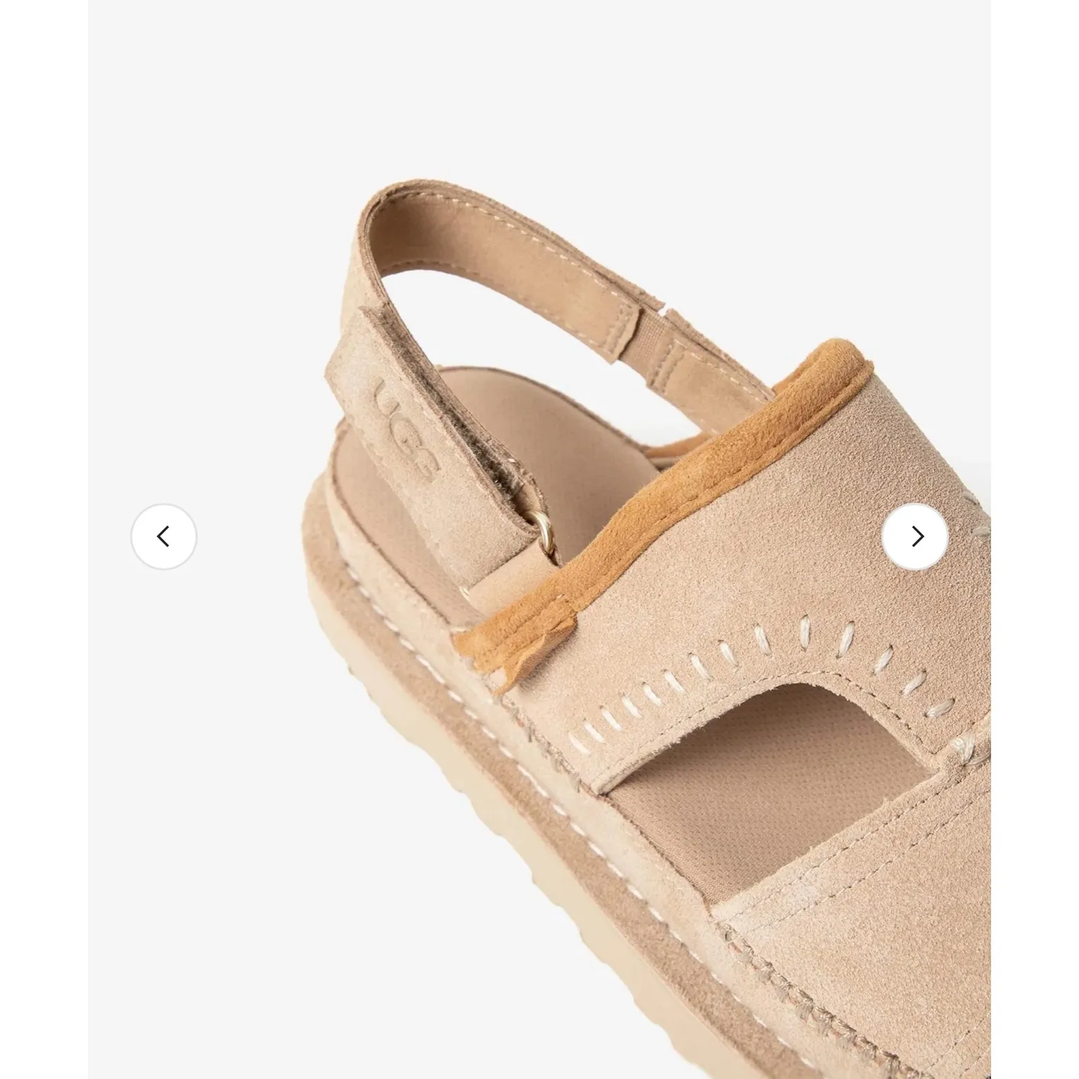 UGG Fluff Yeah Slide Sandal Tan Suede Women's Size 8 Platform - Image 10