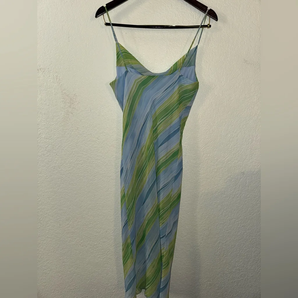 Y2K Vintage 90s Milano USA Green & Blue Fairy Dress Small - Image 6