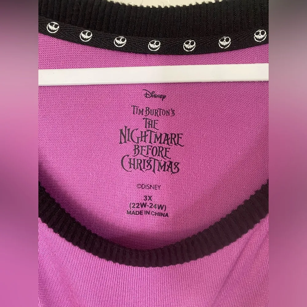 Disney The Nightmare Before Christmas Sally Sleepwear Tunic Women Size 3X Purple - Image 2