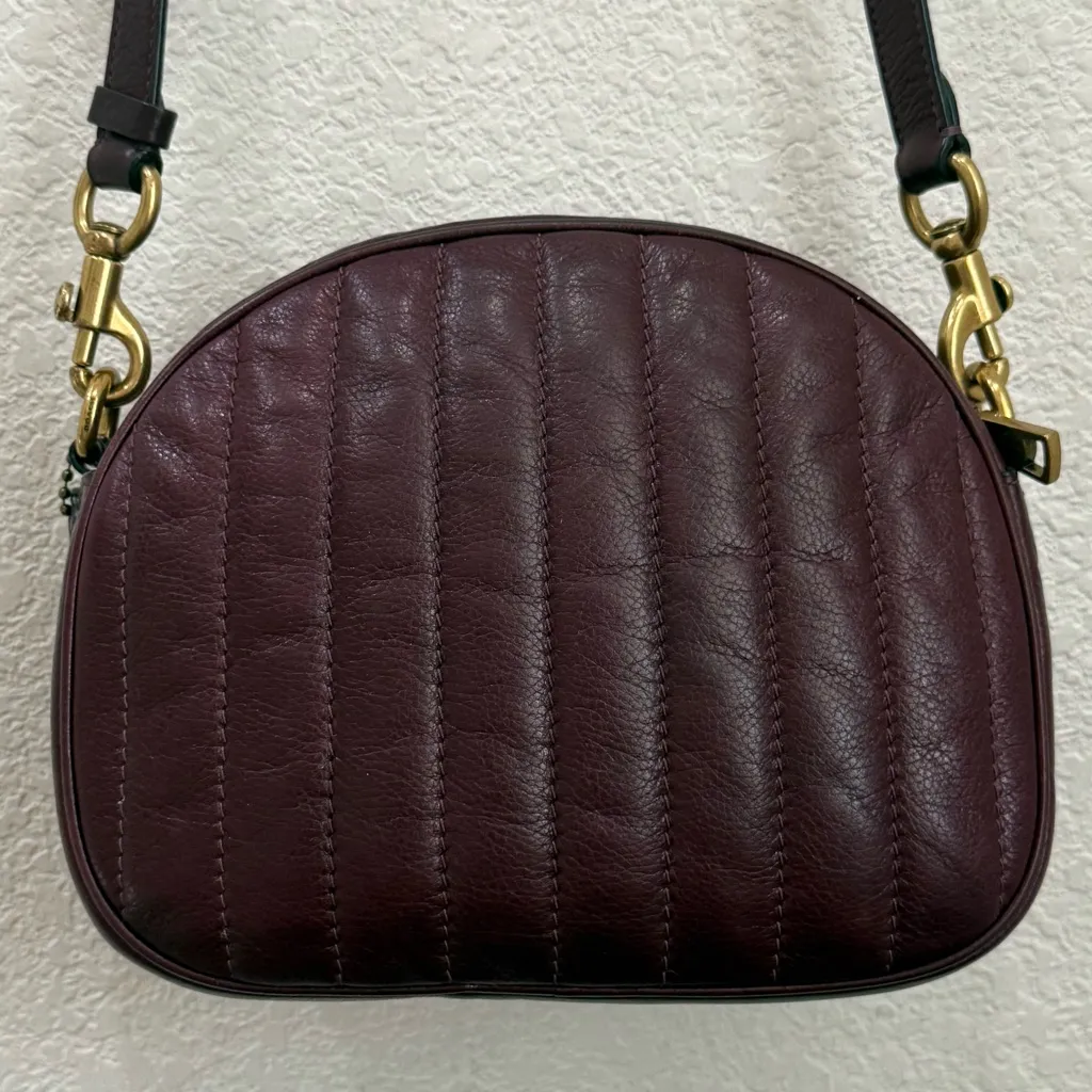 Rare COACH 88226 KAT Burgundy Quilted Leather Crossbody Bag - Image 9