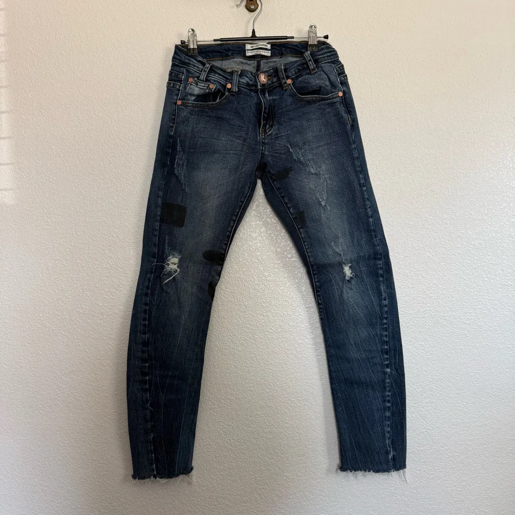 One by One Teaspoon Hoodlums Bowed Leg Skinny Jeans 27 - Image 3