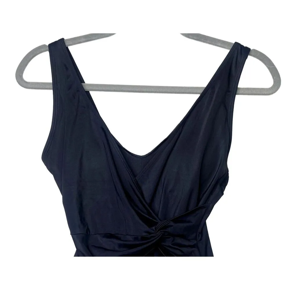 NWT Andie The Capri One Piece Swimsuit Deep V Neck Removable Pads S Black #2985 - Image 7