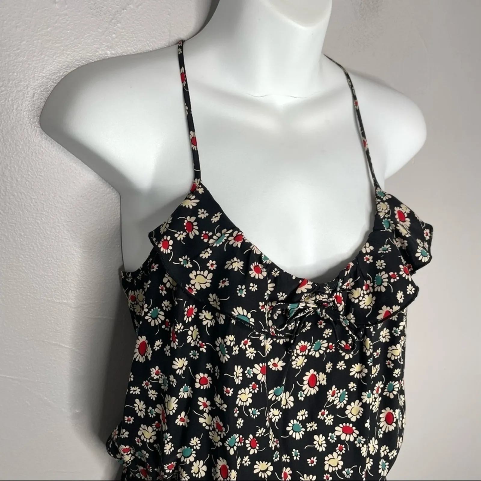 PARKER Silk Dress Womens Size XS Floral Summer Boho Country Chic Cottage Fairy - Image 2