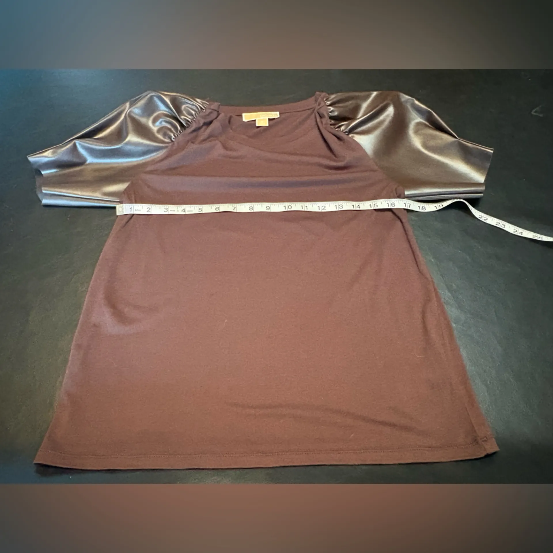 MICHAEL Michael Kors Women's Puff-Sleeve T-Shirt, Brown, Medium - Image 6