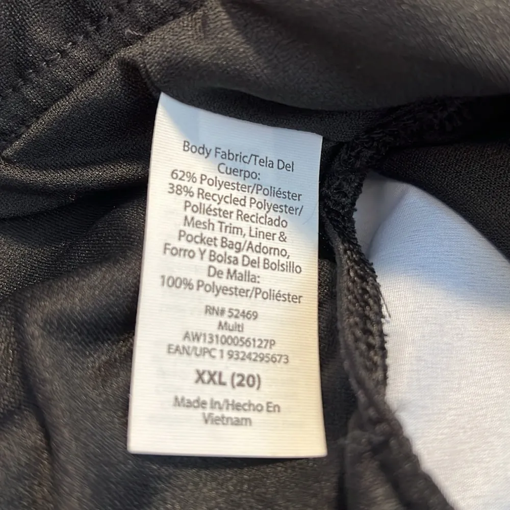 🆕 Athletic Works Black Camo Shorts w/briefs and pockets XXL - NWT - Image 7