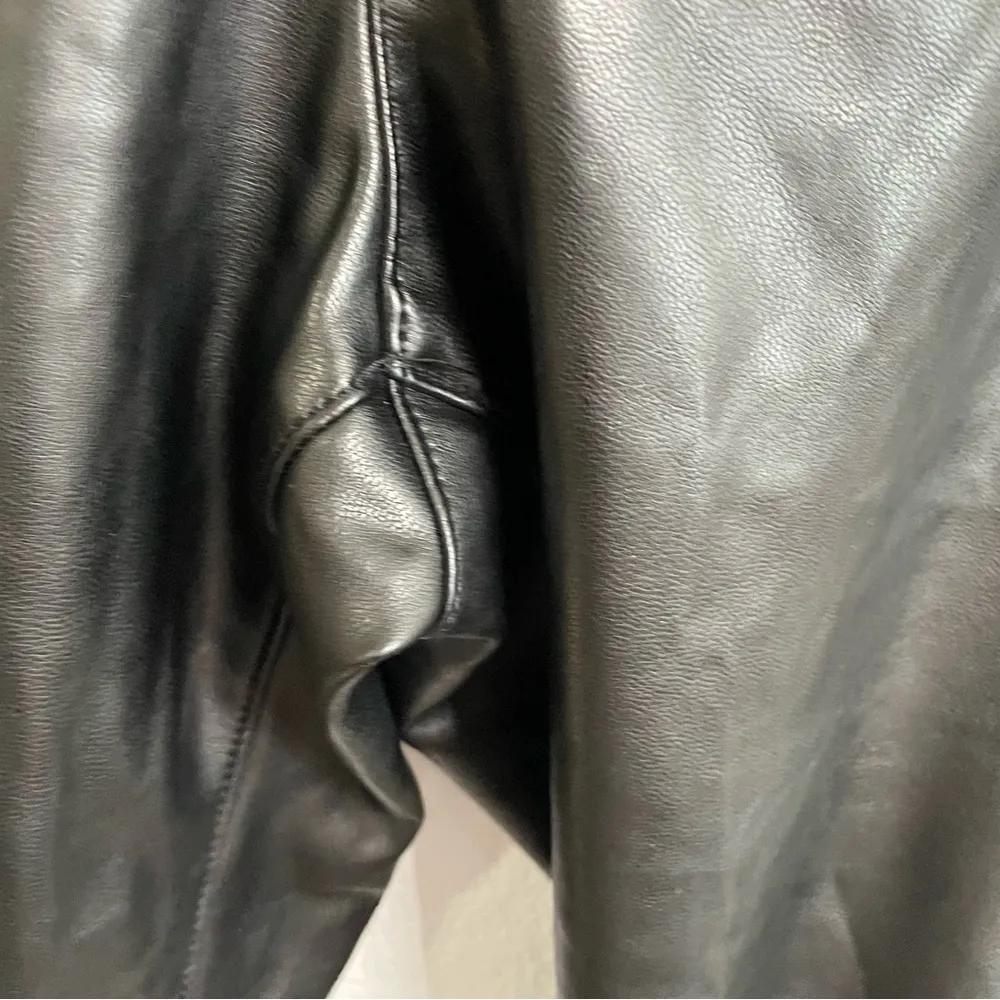 Abercrombie Fitch Womens Pants Black Faux Leather Skinny High Rise Size 20 - Image 7