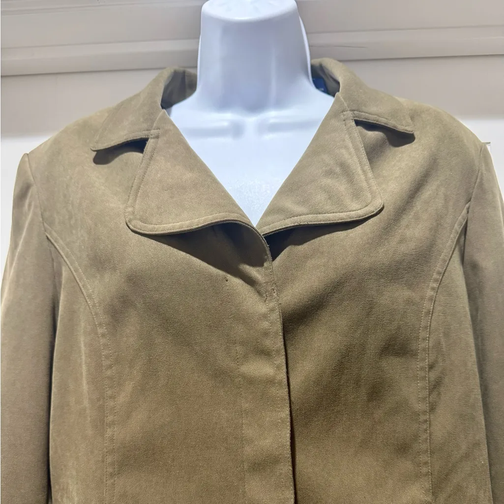 Karen Scott Olive Green Stretch Blazer Size 12 - Image 4