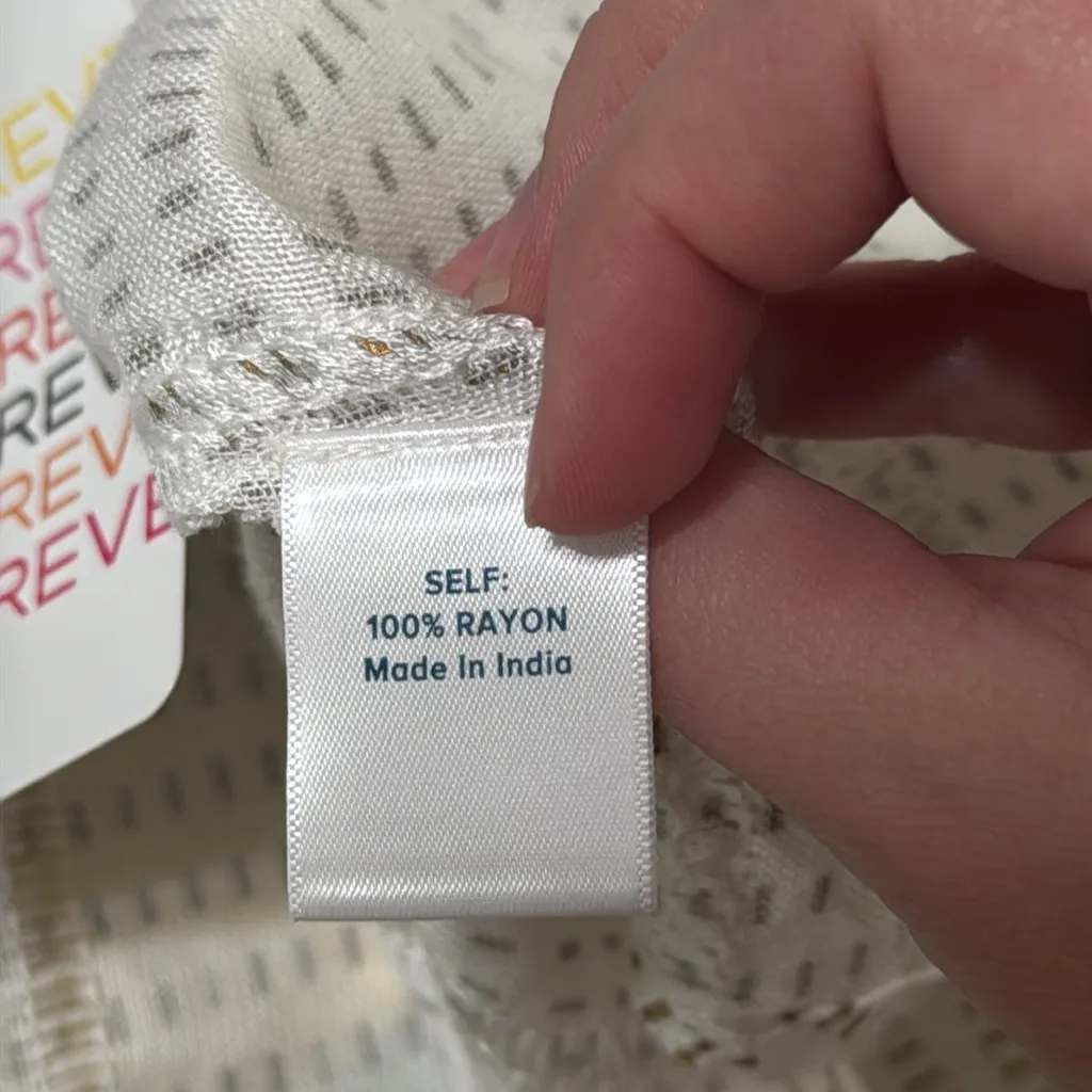 Evereve Allison Joy Cream/Copper Print Kimono Style Open Front Top size XS/S - Image 8