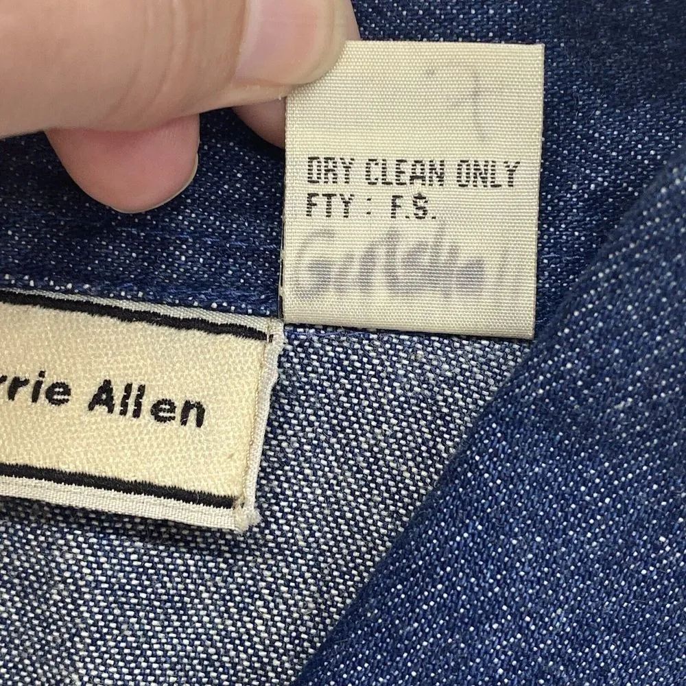 Vintage Carrie Allen Women's Jacket Large Denim Embroidered Bohemian Art to wear - Image 6