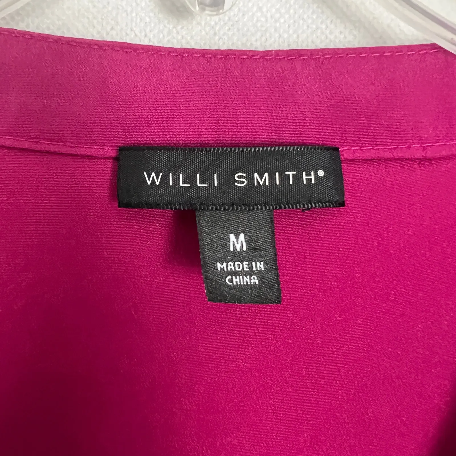 Willi Smith Fuchsia Pullover Long Sleeve Top Size Medium - Image 2