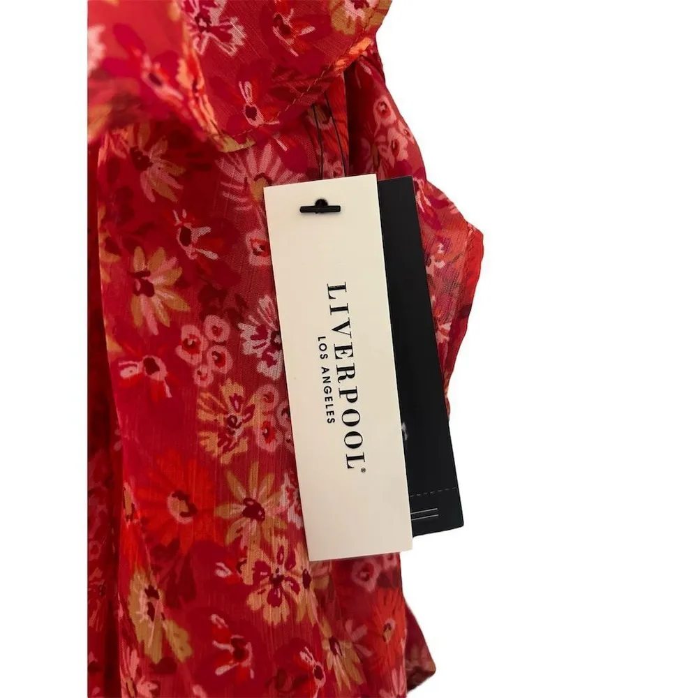 Liverpool Top Women's Size S Floral V - Image 5