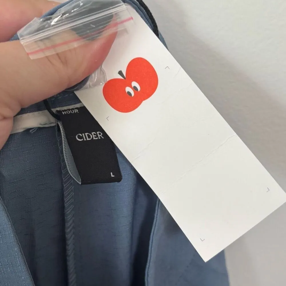 Cider  Wide Leg Pleated‎ Tailored Pants Blue Size Large - Image 6