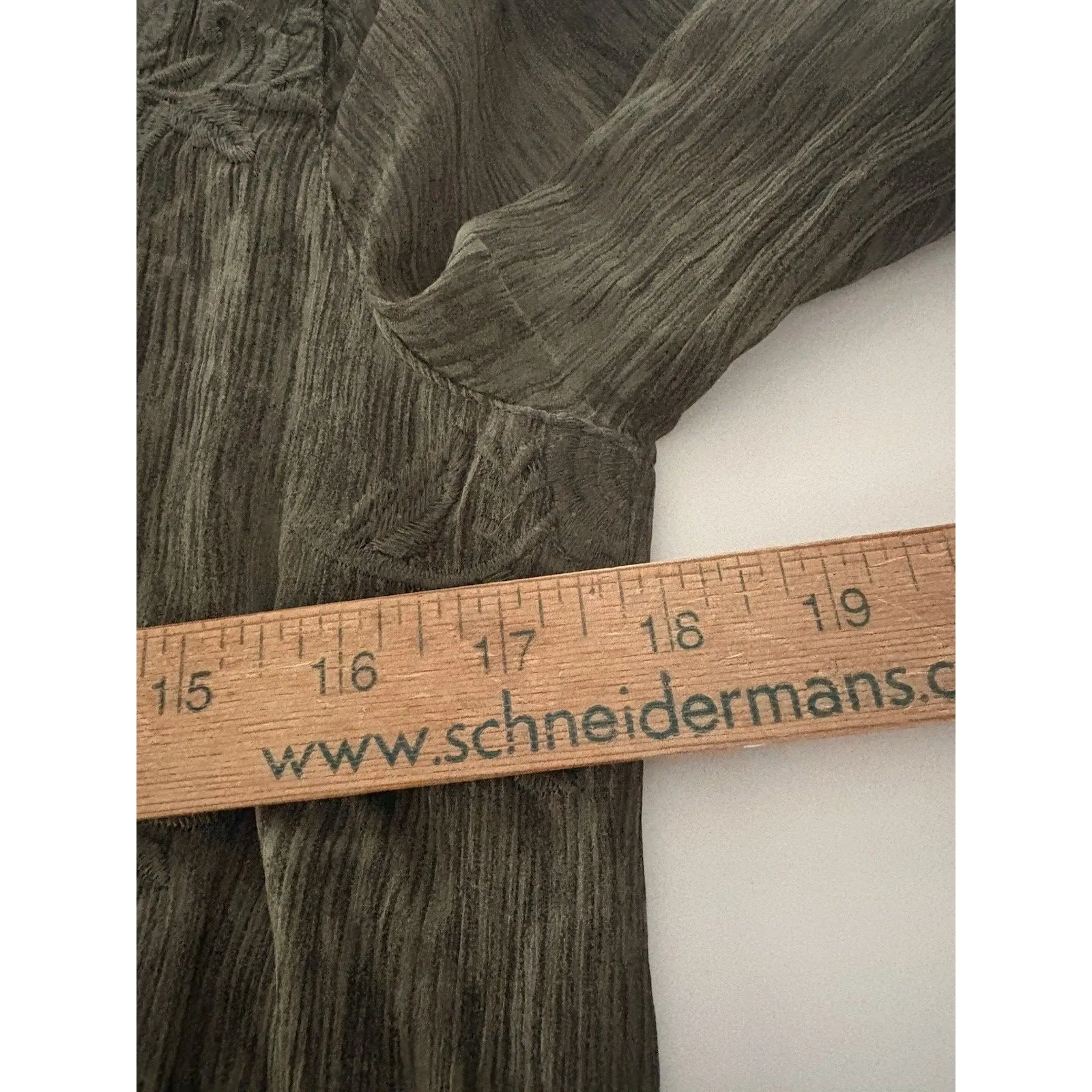 Pretty Angel Tunic Dress Size S Green Floral Lace Sheer Forest Fairy Whimsy - Image 11