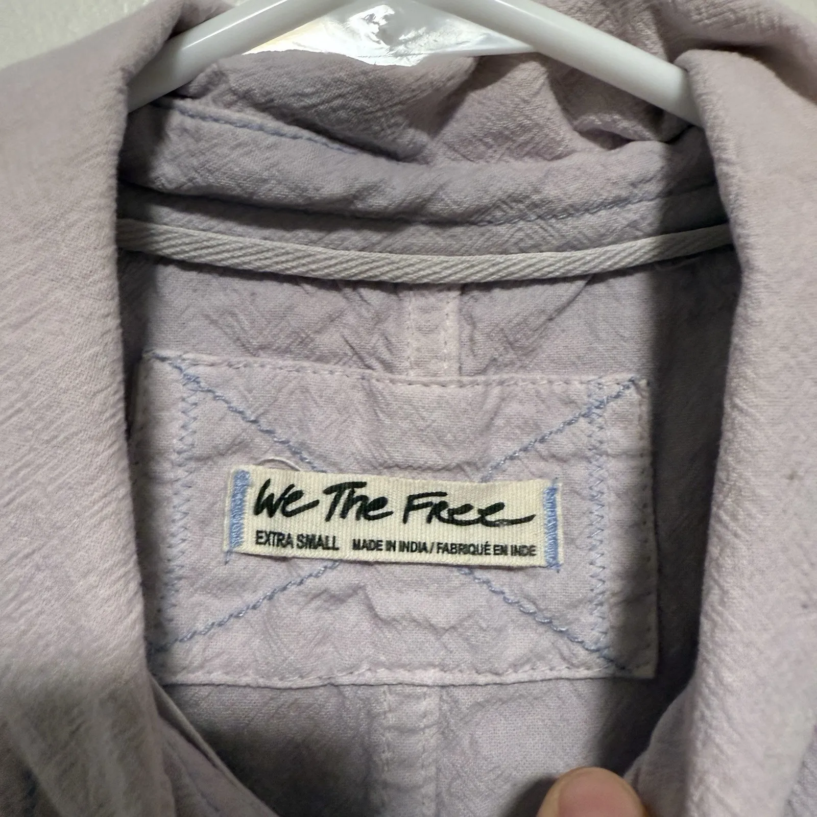 We the Free People Ellie Button Front Top in Light Purple Size XS - Image 4