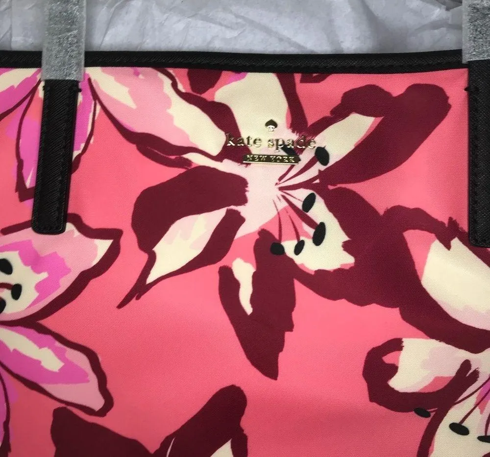 Kate Spade Baby Bag Harmony Baby Bag in Tiger Lily Floral Pink New w/ Tags NWT - Image 5