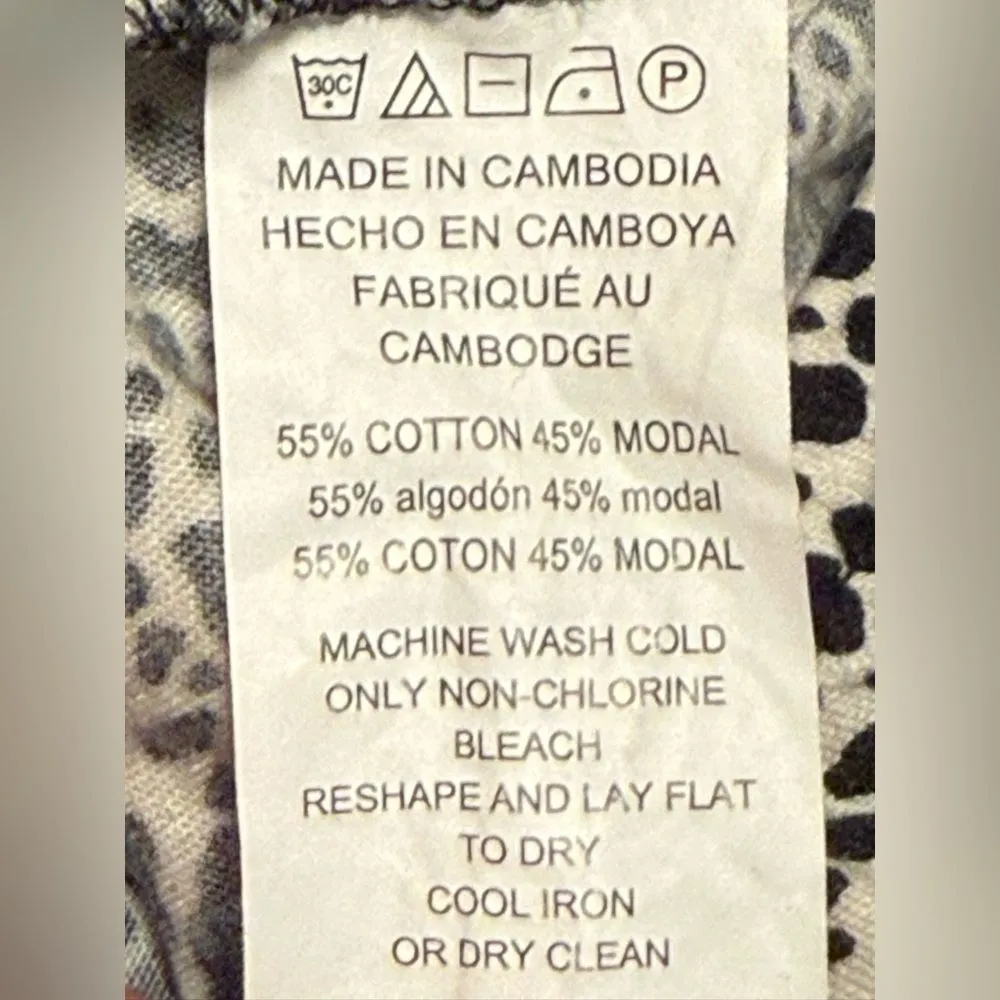 Michael Kors Scoop Neck Animal Print Blouse Top‎ Plus Size Black Khaki Size 1X - Image 6