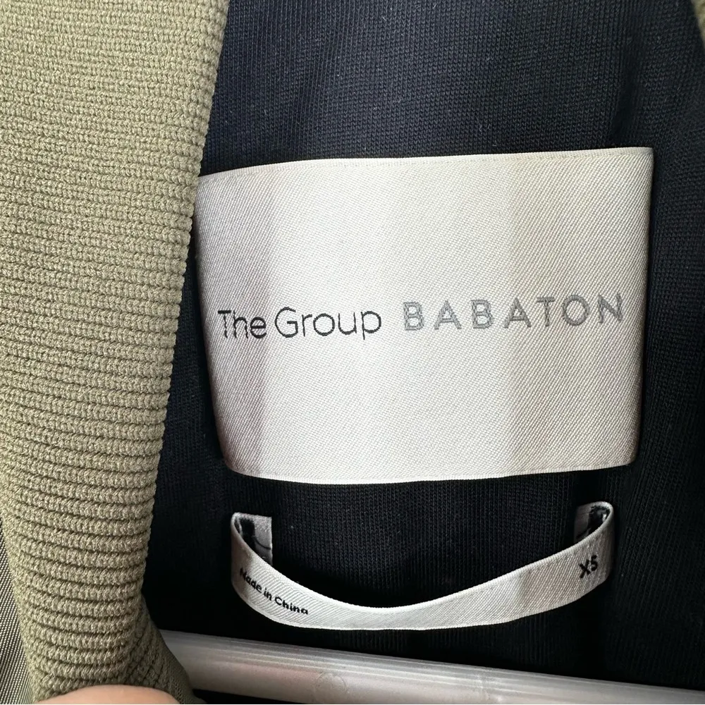 Aritzia The Group Babaton Satin Flight Bomber Jacket Womens XS Army Green - Image 5