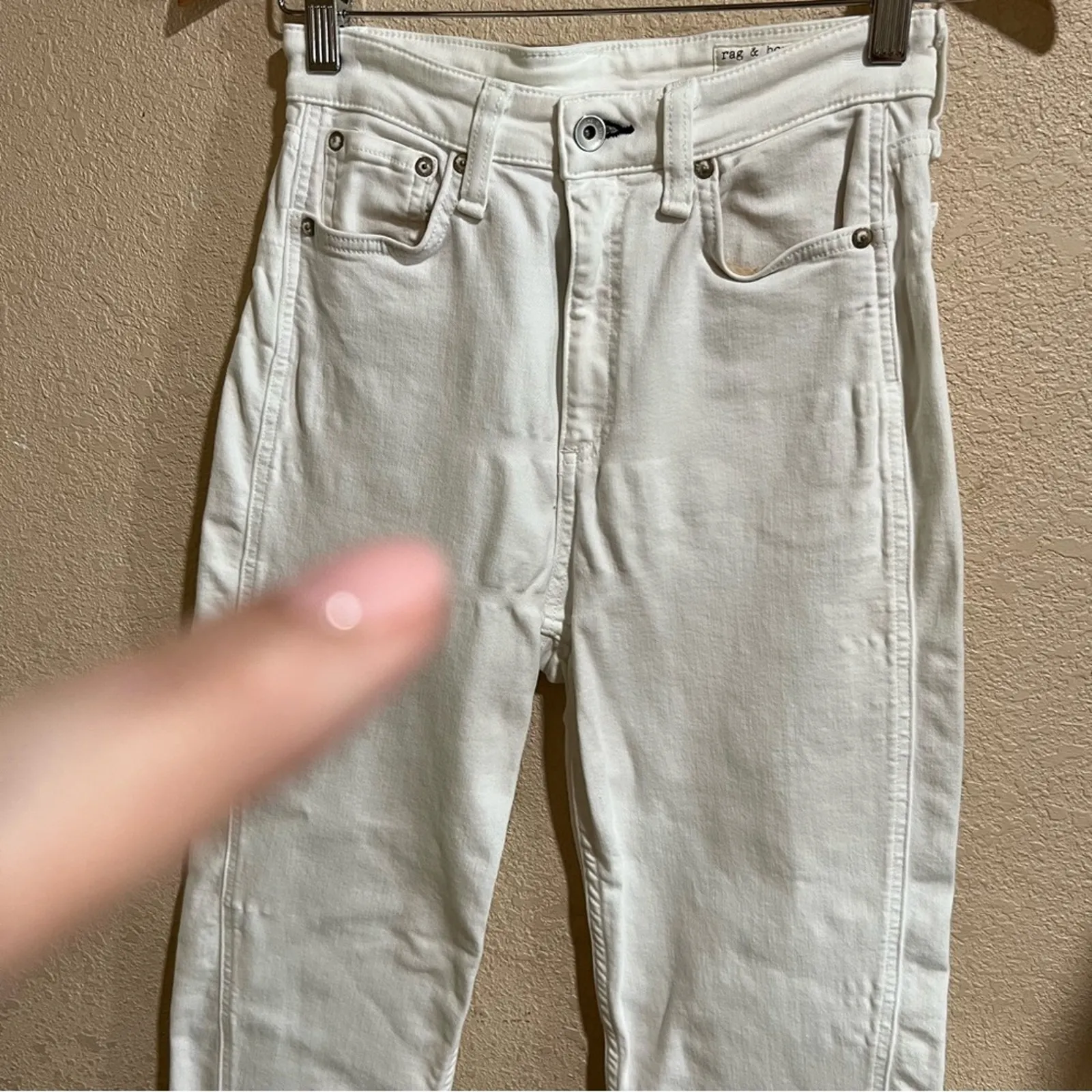 Rag & Bone Denim White Nina High Rise Skinny Jeans L3 - Image 11