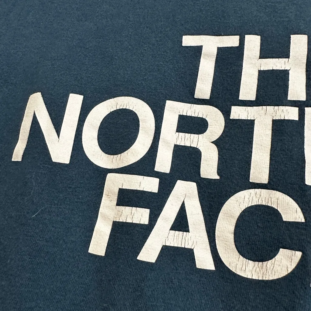 The North Face Womens Sz: L Lightweight Blue w/ White Graphic Logo T-shirt. - Image 9