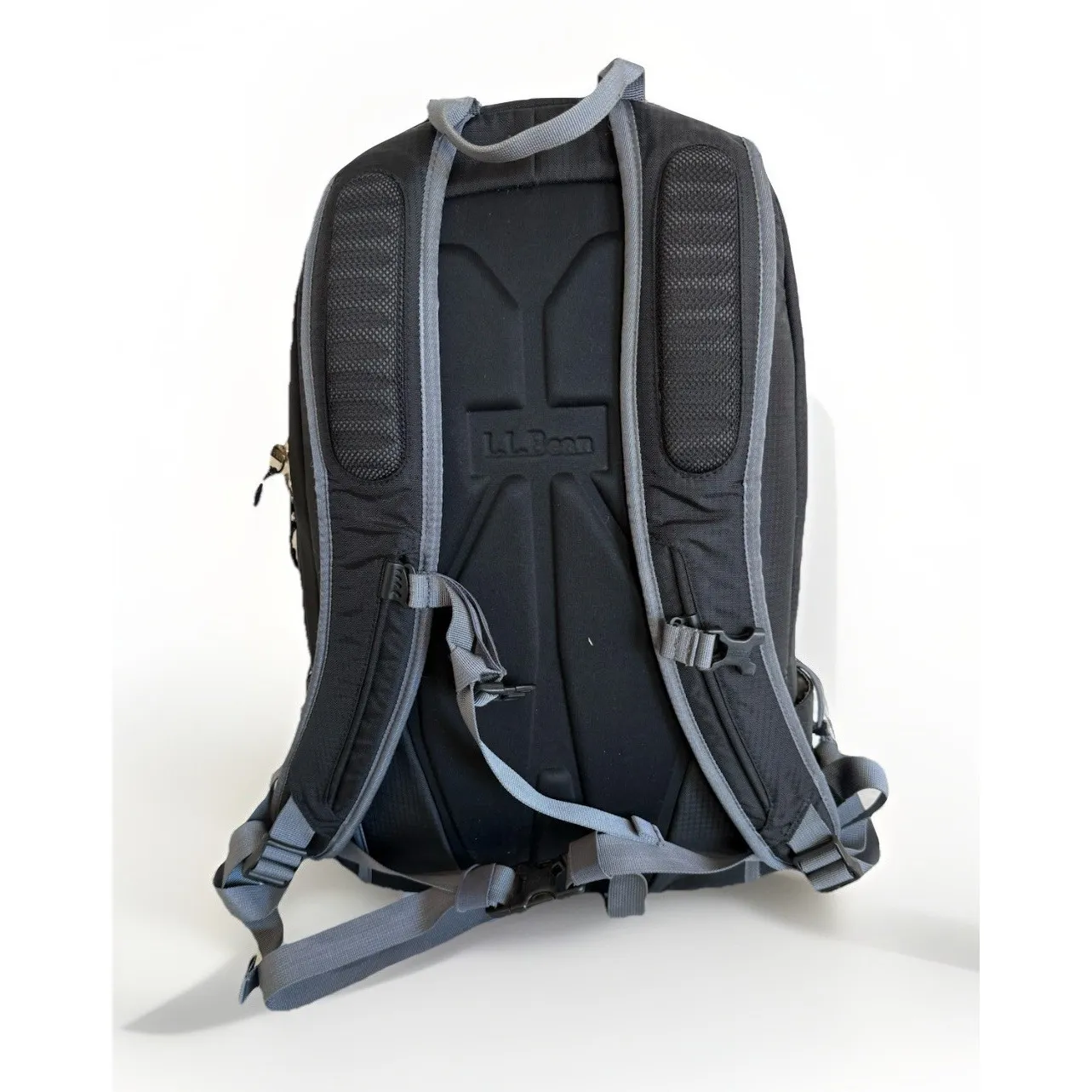 VTG L.L. Bean Backpack ABlack W Padded Laptop Compartment Nylon Waterproof Black - Image 2