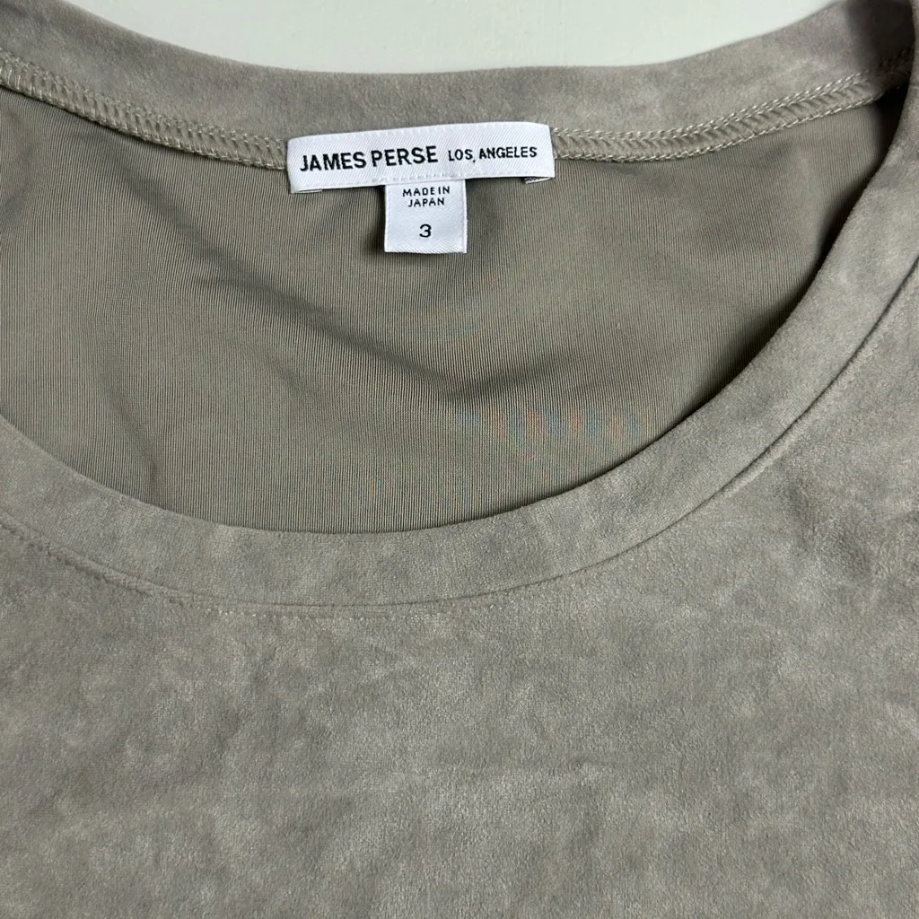 James Perse Los Angeles Classic Gray Stretch Velvet Ruched Midi Dress Size 3 - Image 8