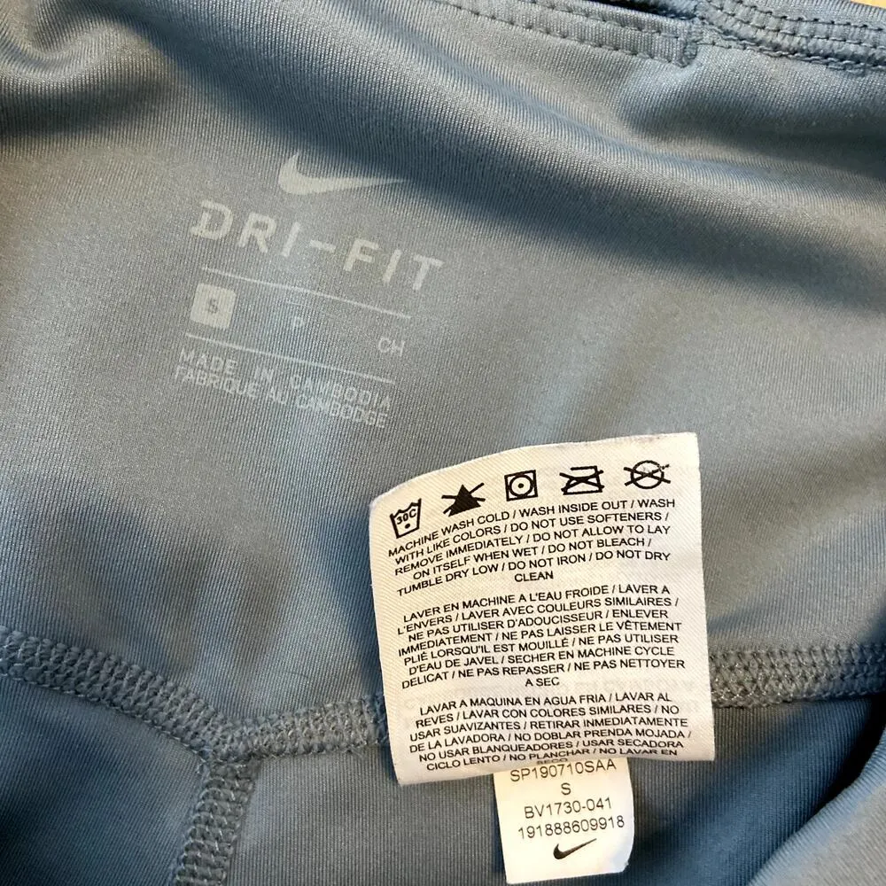 Nike Air Dri Fit 7/8 Leggings Running High Rise Moto Panel Mint Green Small - Image 4