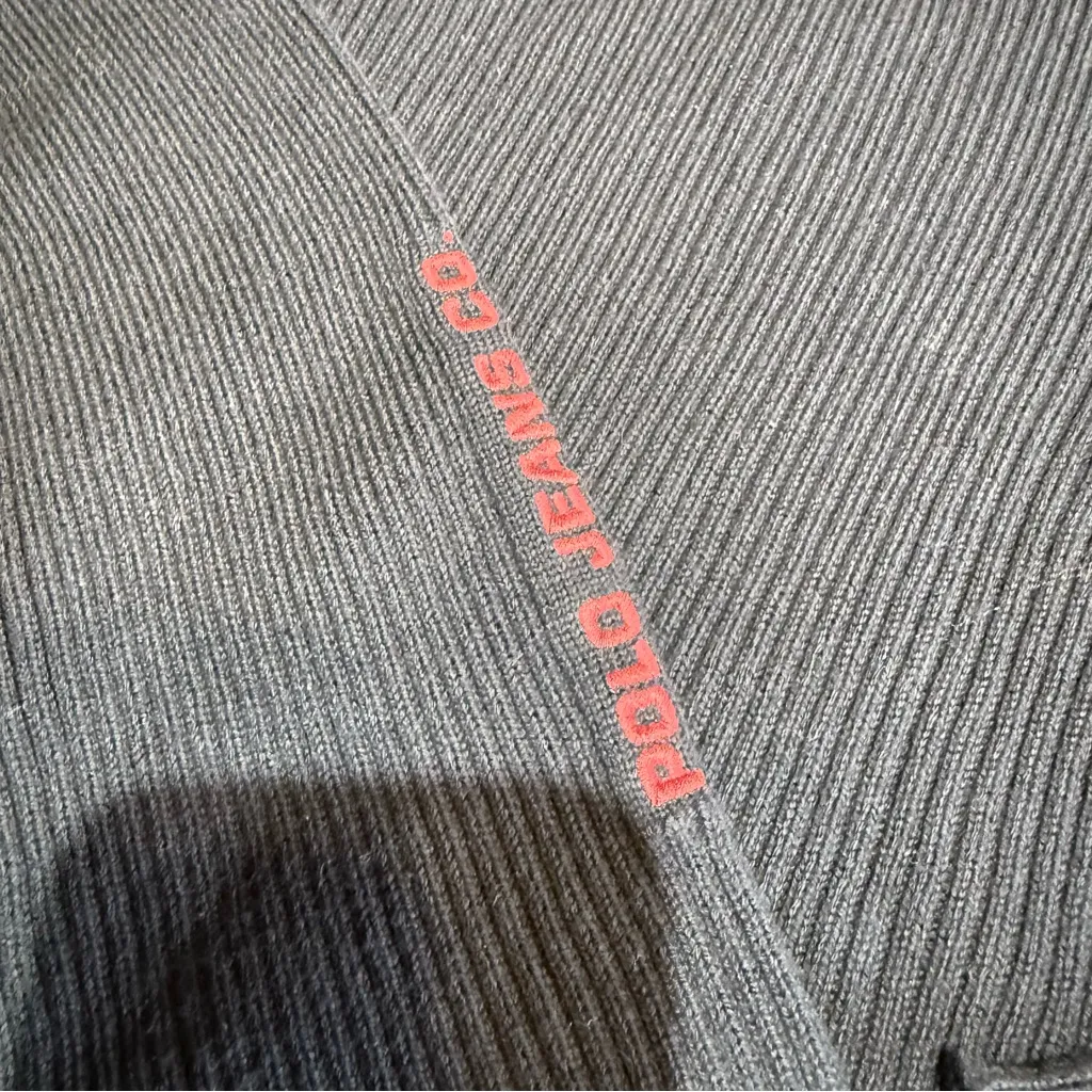 Polo Jeans Co. Black Ribbed Turtleneck Sweater Size XL 100% Cotton Vintage - Image 2