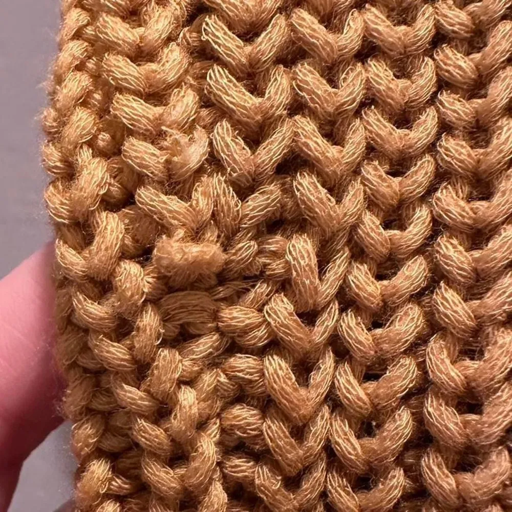 Jenni Kayne Mustard Yellow‎ Organic Cotton Cabin Fisherman Sweater Size Small - Image 8