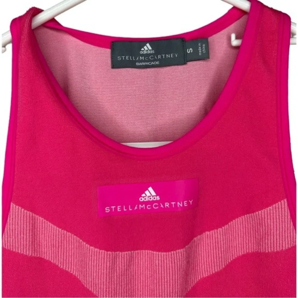 Adidas x Stella McCartney Pink Seamless Tank Top Small - Image 5
