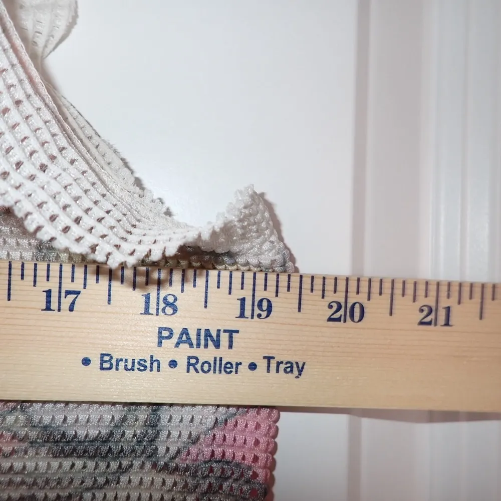 Vocal Women's Floral with Crystal Embellishments Sheer Tank size M - Image 10