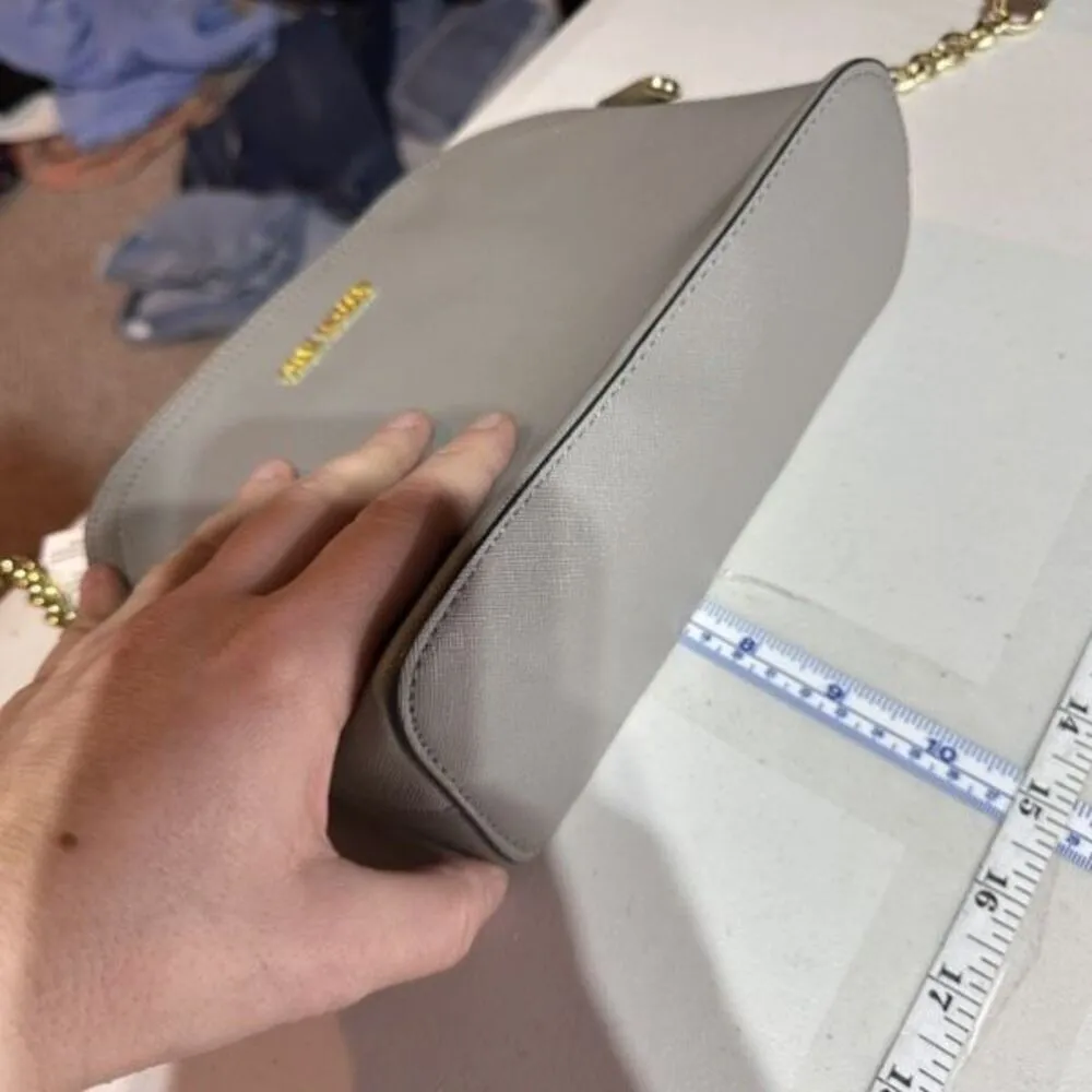 STEVE MADDEN Crossbody dome‎ bag light gray silver Y2K Faux Leather streetwear - Image 6