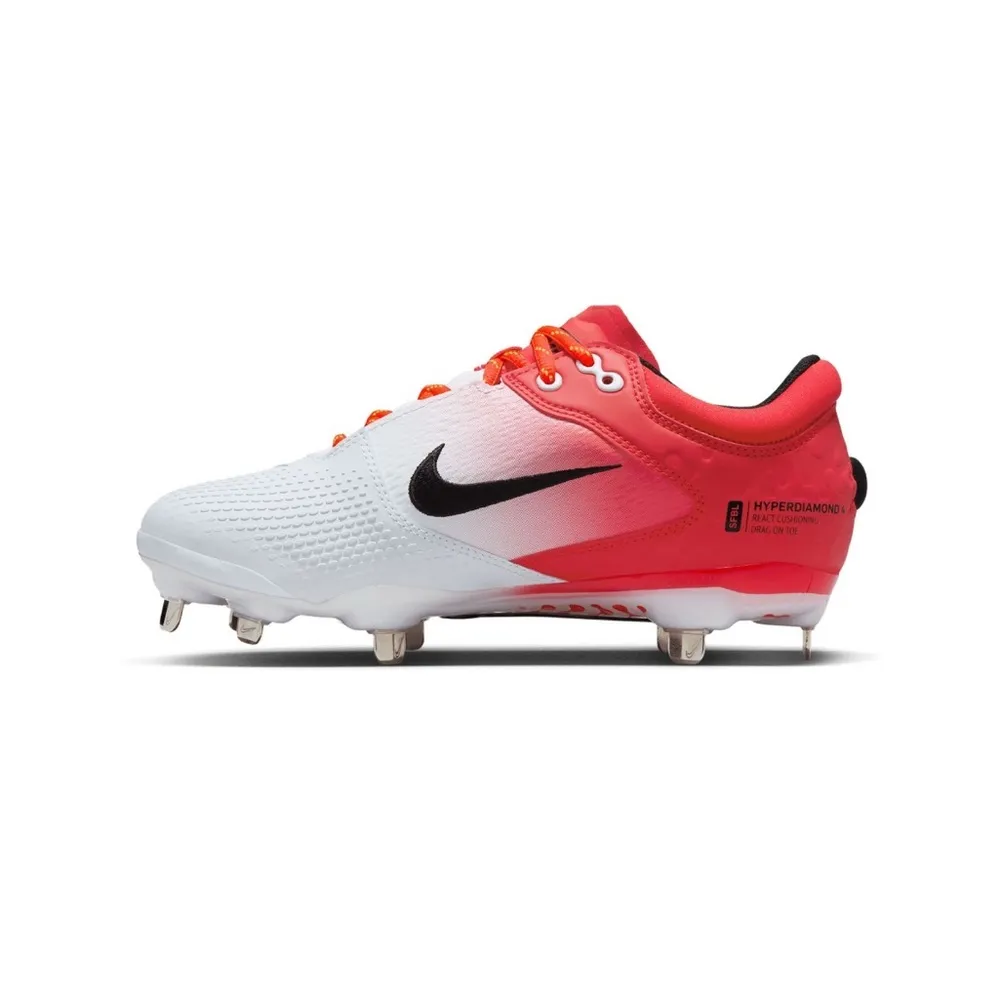Nike Women's Red and White Cleats - Image 4