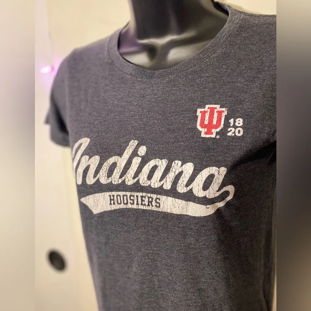 Indiana University Gray Logo Tee 2018 Small Cotton - Image 2