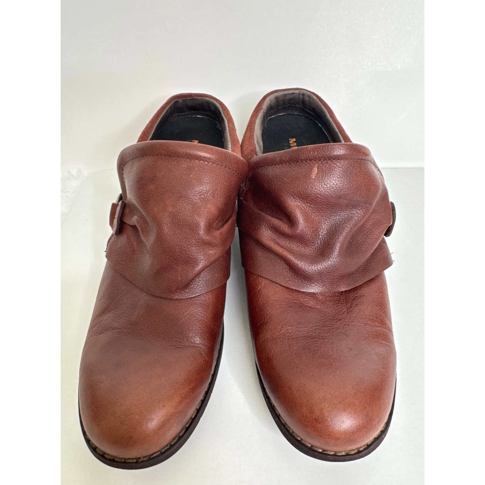 Merrell Shiloh Leather Harness Mule Slip-On Clogs western cowgirl brown 10 - Image 7