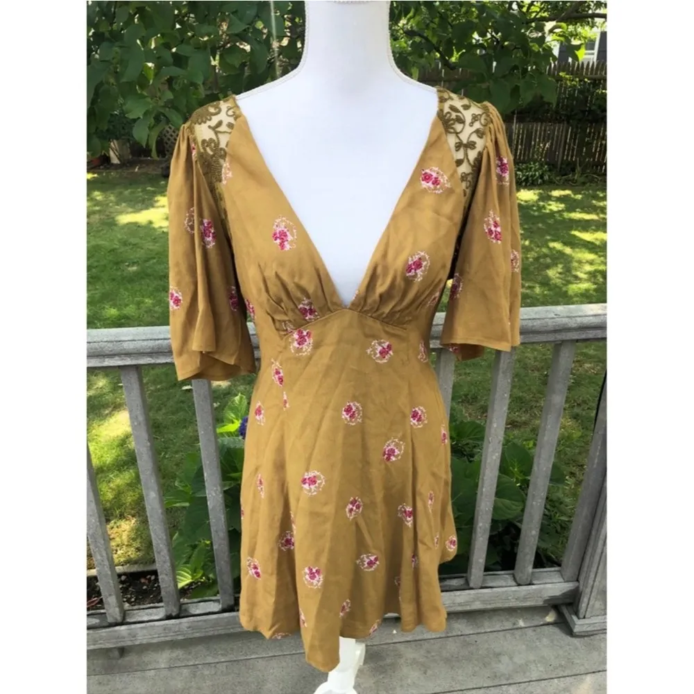 NWT Free People Mockingbird Mini Dress XS - Image 4