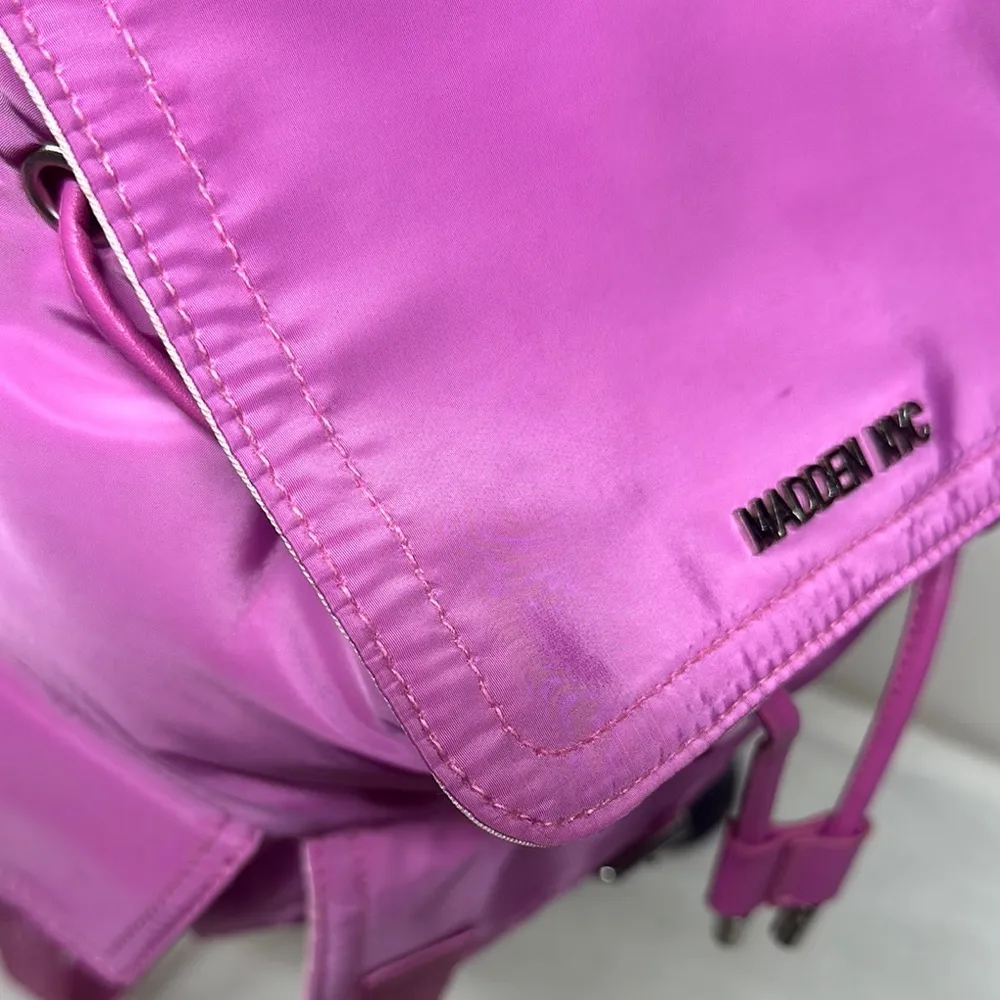 Vibrant Pink Backpack with Gold Hardware - Image 11