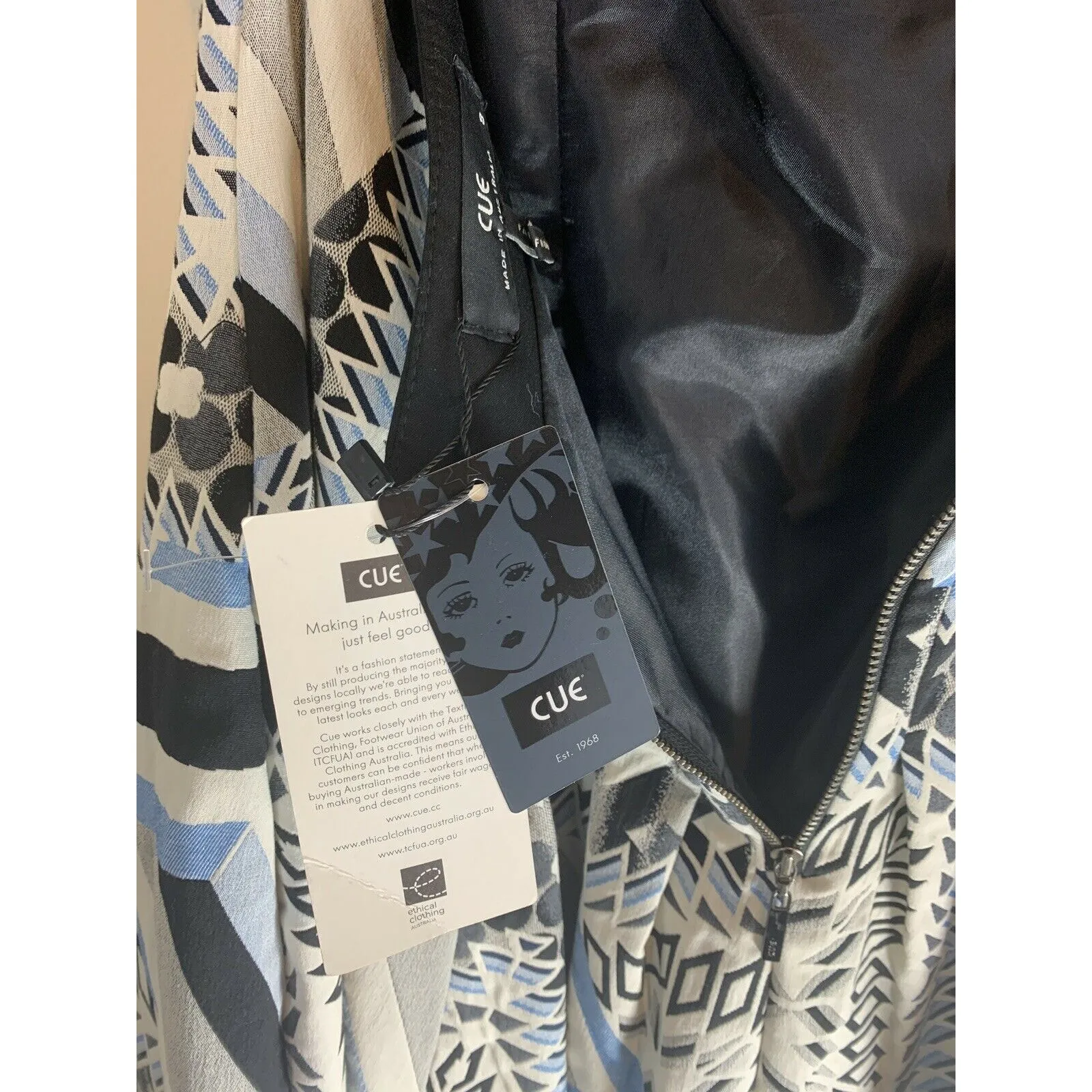 Cue Australia Dress Strapless Blue A - Image 6