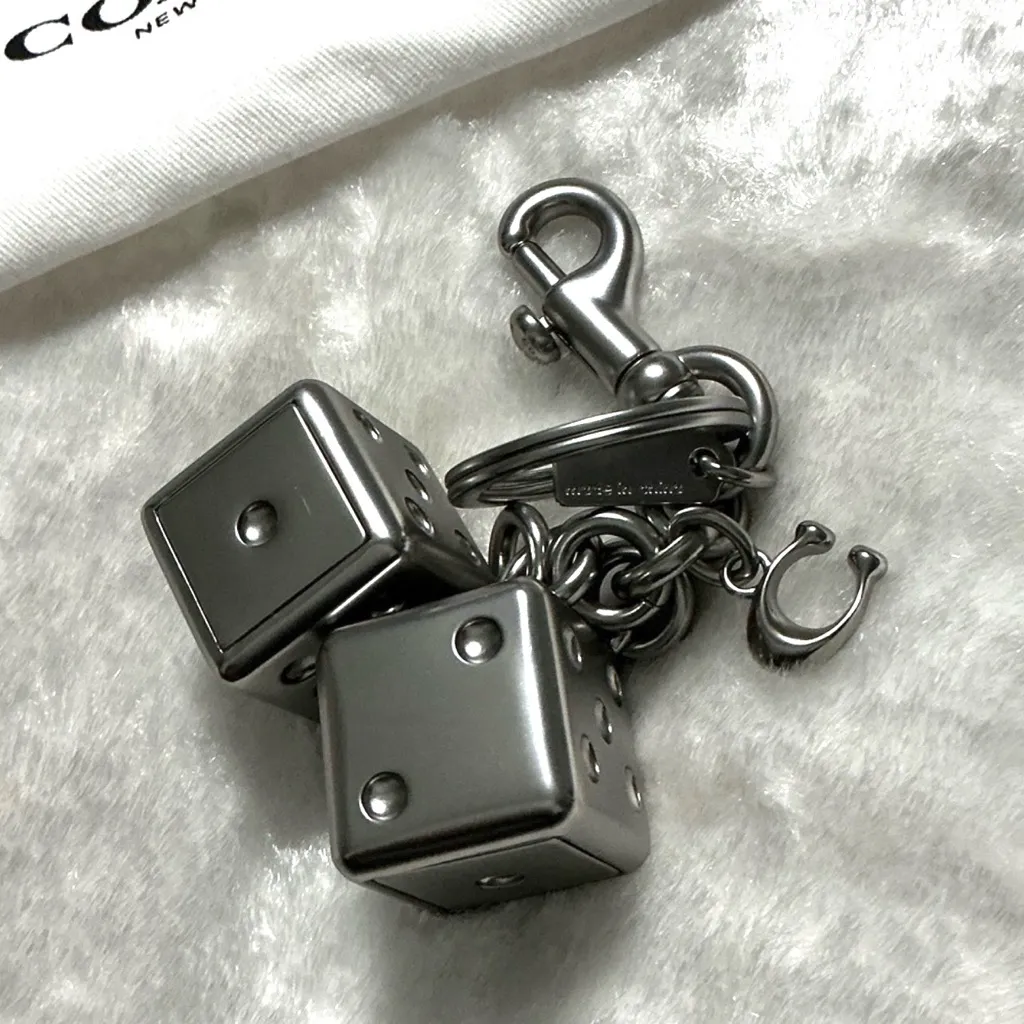Coach  Metallic Dice Keychain - Image 3