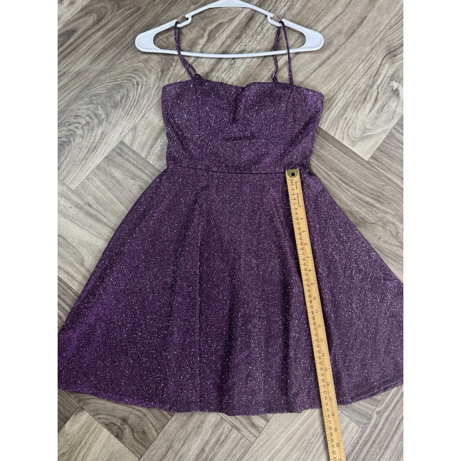 City Triangles Juniors 3 Short Sleeveless Mini Dress   Purple Gown - Image 6