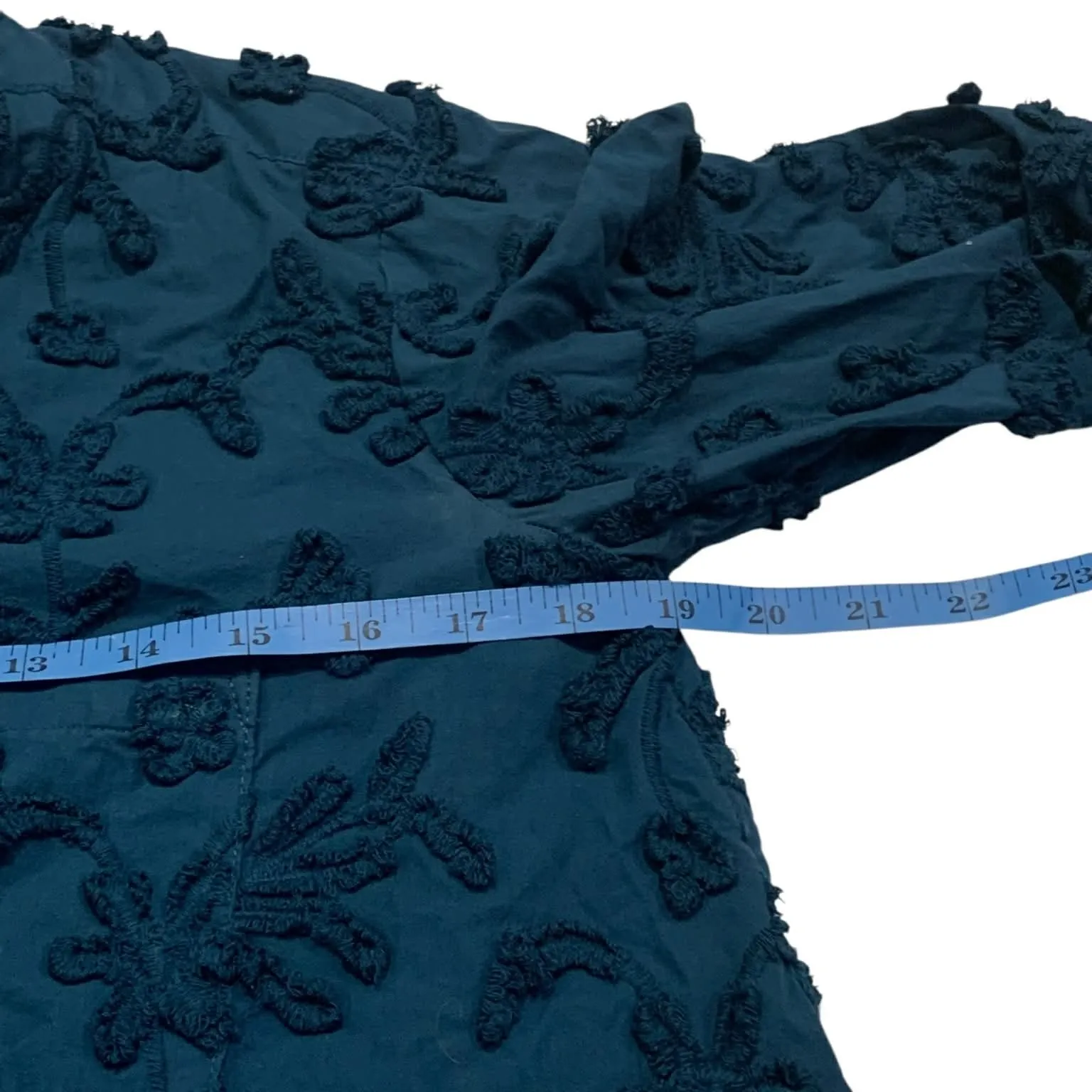 ​Anthropologie Pilcro The Whitney Textured Trapeze Tunic Blouse Teal Blue Green - Image 9