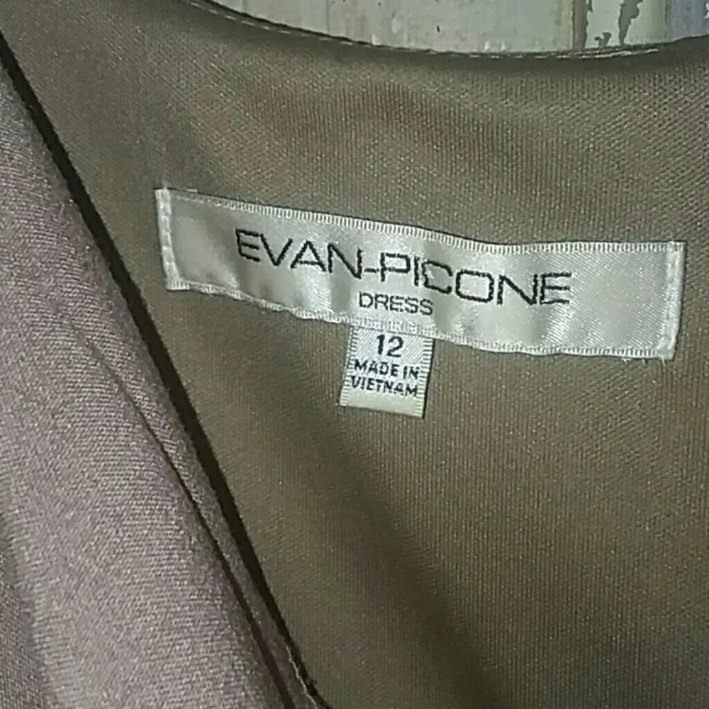 Evan-Picone Sleeveless Dress Tan - Image 5